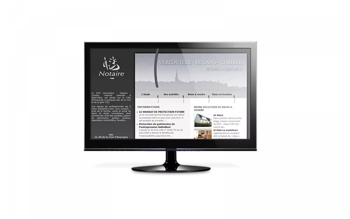 Site internet d'une étude notariale
