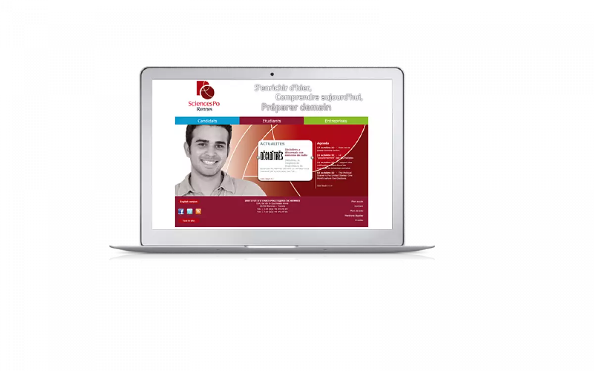 Site de présentation avec contenus par profils