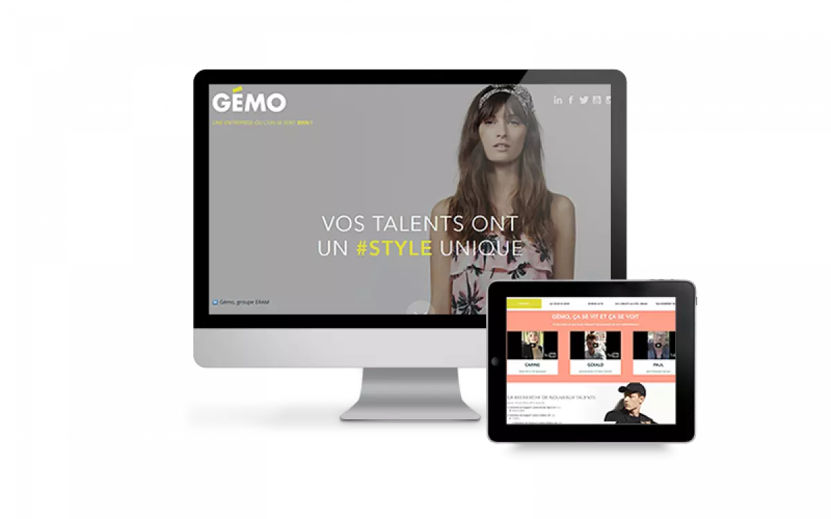 Le site internet RH de Gémo