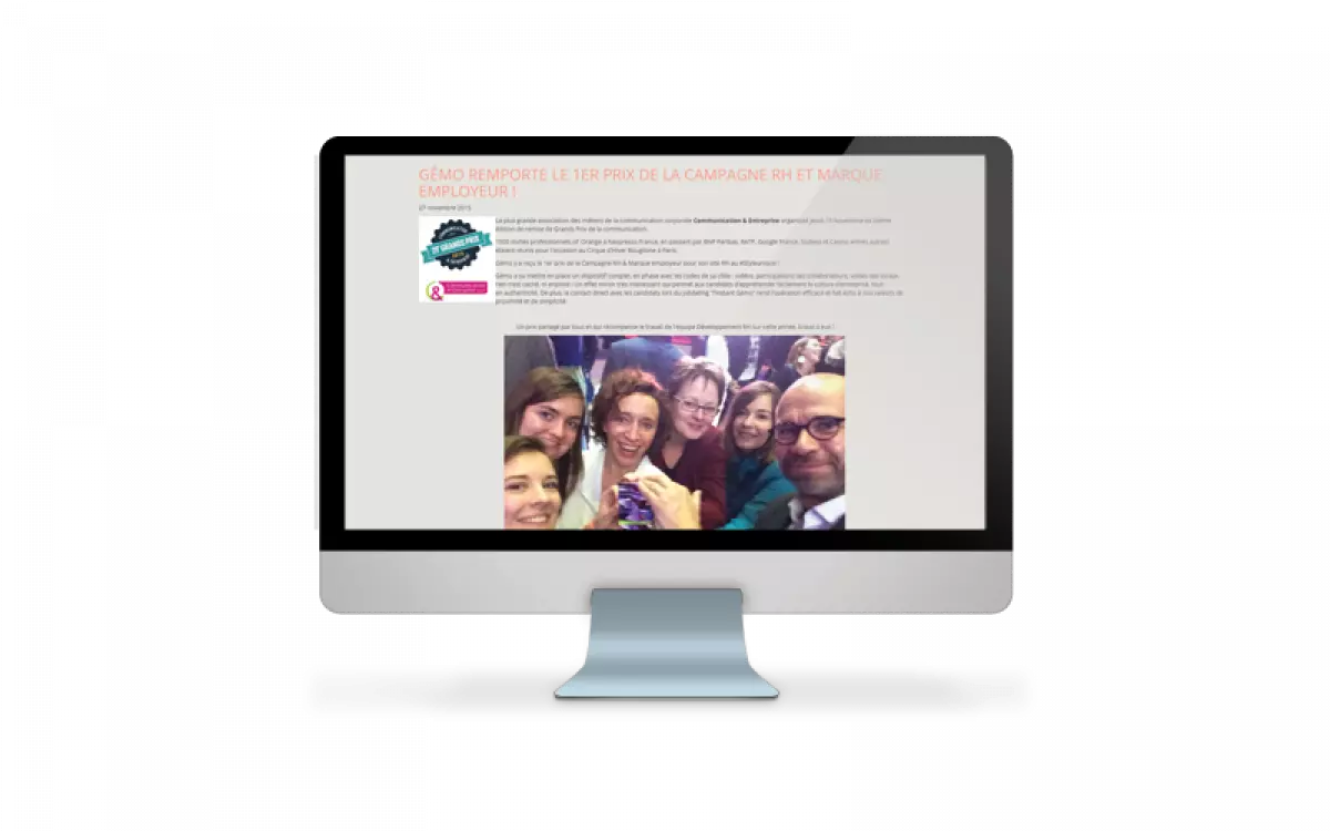 Gémo remporte le 1er prix de la campagne RH et marque employeur !