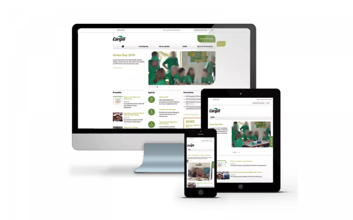 Conception-réalisation de l'intranet Cargill Premix Nutrition France