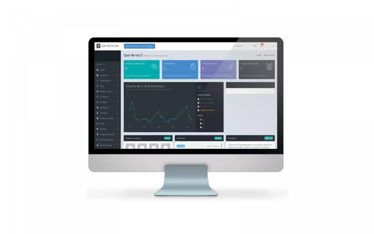 Le back-office de la solution de gestion de contenus KMT3, puissante et ergonomique
