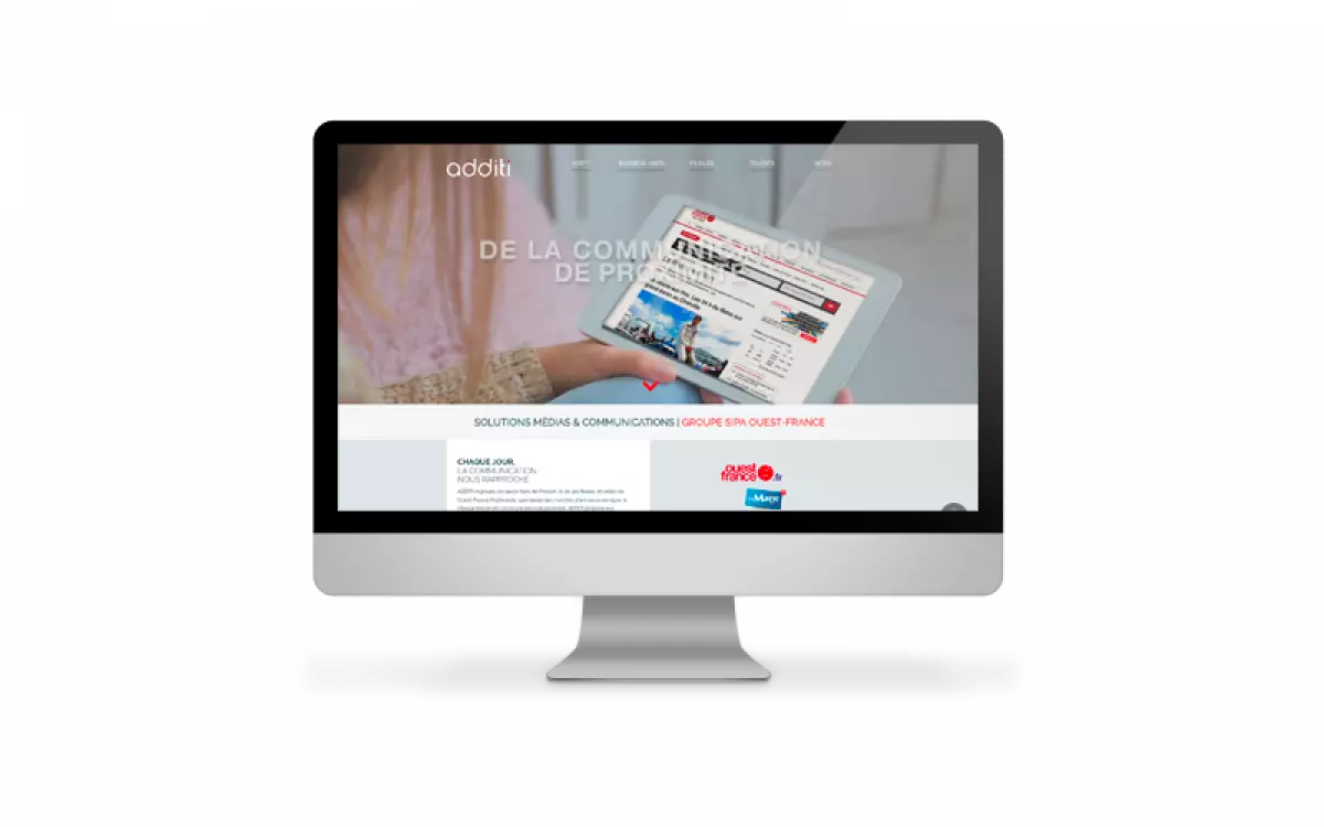 additi, le site web de présentation des solutions médias & communications du Groupe Sipa Ouest-France