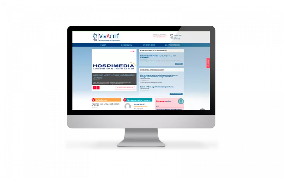 Intranet du Groupe de cliniques Vivalto-Santé