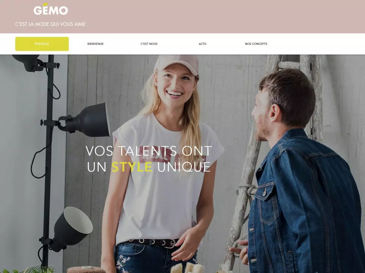 Nouveau web design pour le site RH de Gémo