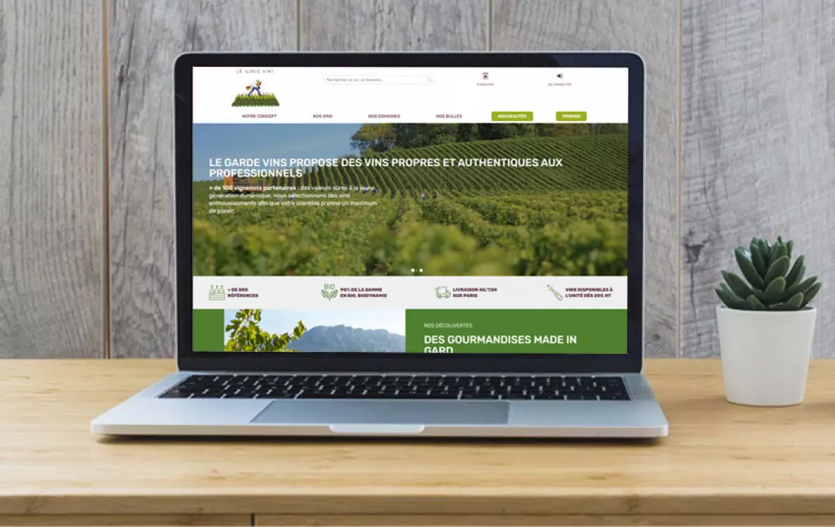 Le Garde Vins, un site internet et extranet client de vente